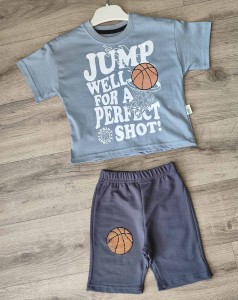 Костюм One Bons "Jump" серый, мальчик 1-2-3-4 лет