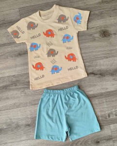 Костюм Giddy kids "Hello" зеленый(изумрудный), мальчик 6-9-12-18 месяцев