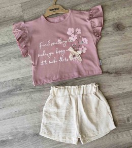 Костюм Minamino «Сакура» коричневый(терракотовый), девочка 2-3-4-5 лет