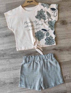 Костюм Minamino «Ромашки» зеленый, девочка 2-3-4-5 лет