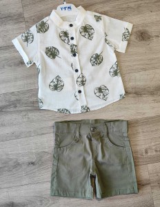 Костюм Y.T.M "Листочки" зеленый, мальчик 1-2-3-4 лет