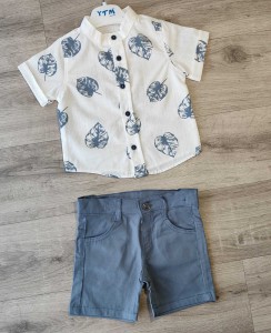 Костюм Y.T.M "Листочки" синий, мальчик 1-2-3-4 лет