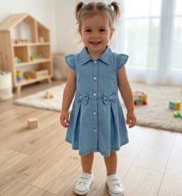 Сарафан SAGO Kids «Бантики» синий, 2-3-4-5 лет