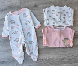 Человечек Midiric "Слоники" разные рисунки, девочка 3 месяцев