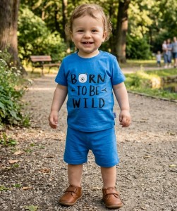 Костюм MYS «Born» синий, мальчик 6-9-12-24 месяцев