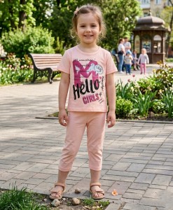 Костюм  Foxx Kids ''M Hello'' персиковый, девочка 3-4-5-6 года