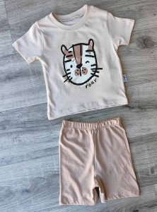 Костюм MYS «Roar» бежевый, мальчик 6-9-12-24 месяцев
