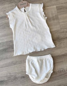 Комплект Mammy&Daddy "Однотонный" молочный, девочка 0-3-6-9  месяцев