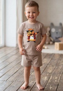 Костюм «Бобер» бежевый, мальчик 3-5-7-9 лет