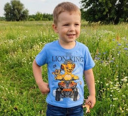 Футболка «Lion» голубой, мальчик 1-2-3-4-5 лет