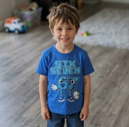 Футболка «Six Seven» голубой, мальчик 1-2-3-4-5 лет