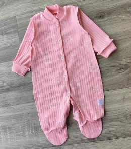 Человечек  "Зверюшки" розовый, девочка 0-3 месяцев