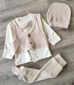 Комплект Baby Can «Бабочка» бежевый, мальчик 0 месяцев