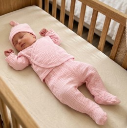 Комплект "Однотонный" розовый, девочка 0-3 месяцев