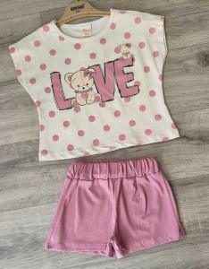 Костюм Osso  «Love» коричневий(теракотовий), дівчинка 2-3-4-5 років