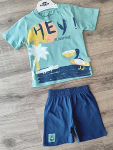 Костюм Nazar Baby "Hey!" зеленый, мальчик 9-12-18-24 месяцев