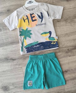 Костюм Nazar Baby "Hey!" серый, мальчик 9-12-18-24 месяцев