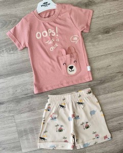 Костюм Nazar Baby "Oops!" коричневый(терракотовый), девочка 9-12-18-24 месяцев