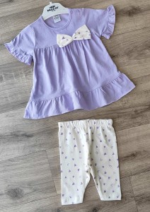 Костюм Nazar Baby "Бант+сердце" фиолетовый(сиреневый), девочка 9-12-18-24 месяцев