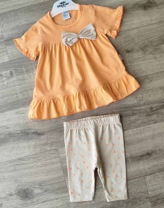 Костюм Nazar Baby "Бант+сердце" оранжевый, девочка 9-12-18-24 месяцев