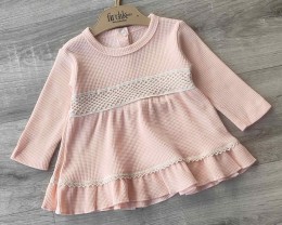Платье Findik «Сеточка» персиковый, 3-6-9 месяцев