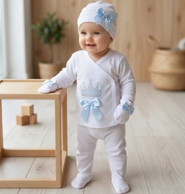 Комплект Findik «Коронка» белый, девочка 3 месяца