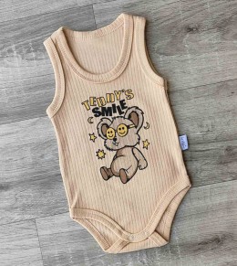 Боди Findik «Smile» коричневый, мальчик 3-6-9-12-18 месяцев