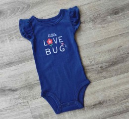 Боди "Love Bug" синий(темный), девочка 9 месяцев