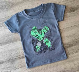 Футболка "Халк" сірий(графітовий), хлопчик 1,5-3-5-7-9 років