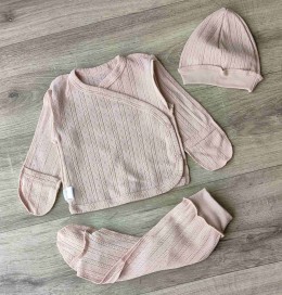 Комплект «Однотонний» коричневий(теракотовий), дівчинка 0-3 місяців