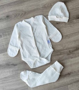 Комплект «Однотонний» молочний, унісекс 0-3 місяців
