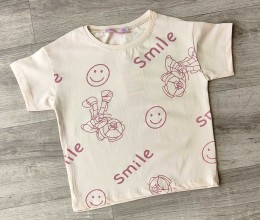 Футболка CMK «Smile» бежевий, дівчинка 3-5-7-9-11 років