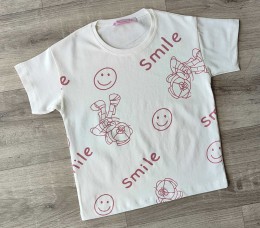 Футболка CMK «Smile» молочний, дівчинка 3-5-7-9-11 років