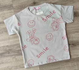 Футболка CMK «Smile» сірий, дівчинка 3-5-7-9-11 років