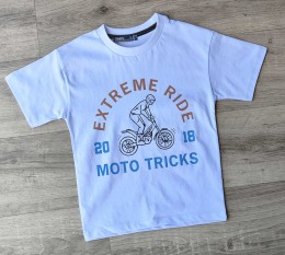 Футболка CMK «Moto tricks» білий, хлопчик 3-5-7-9-11 років