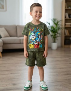 Костюм «Six Seven» зелений, хлопчик 3-4-5-6 років