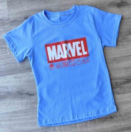 Футболка "Marvel" блакитний, хлопчик 10-11-12-13 років