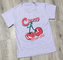 Футболка "Cherry"  фіолетовий(бузковий), дівчинка 10-11-12-13 років