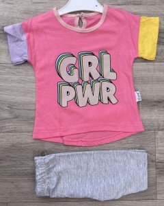 Костюм Citir "GRL PWR", кораловий, дівчинка 6-9-12-18 місяців