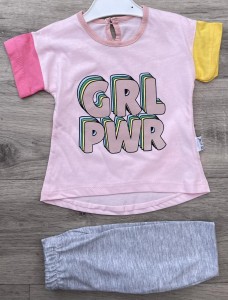 Костюм Citir "GRL PWR", рожевий, дівчинка 6-9-12-18 місяців