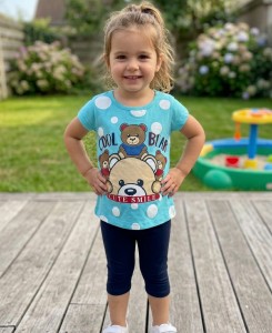 Костюм Kuculmus «Cool Bear» бірюзовий, дівчинка 2-3-4-5 років