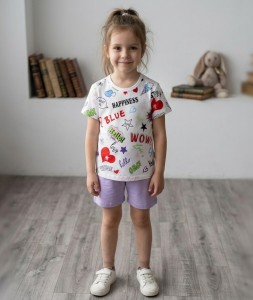 Костюм Ravza «Wow!» девочка, сиреневый 3-4-5-6 лет